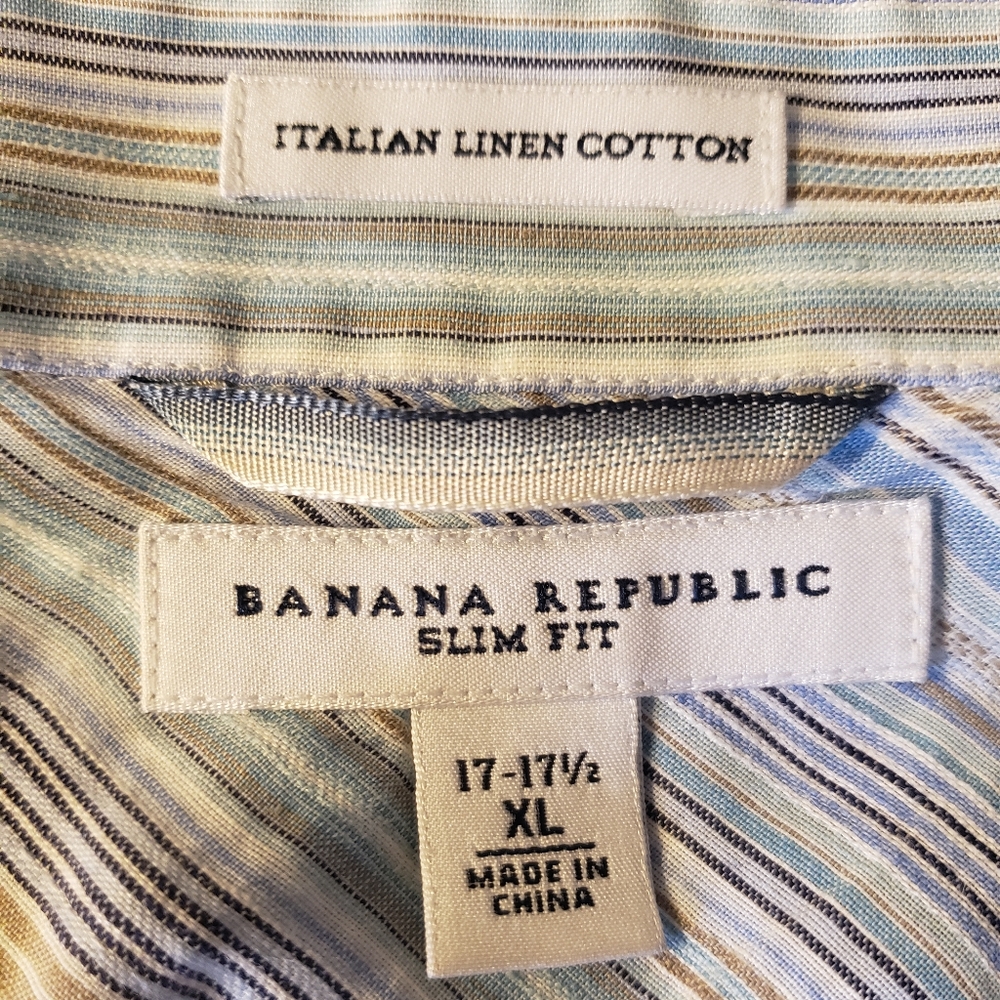 BANANA REPUBLIC MENS IRISH LIENEN SHIRT - Picture 3 of 5